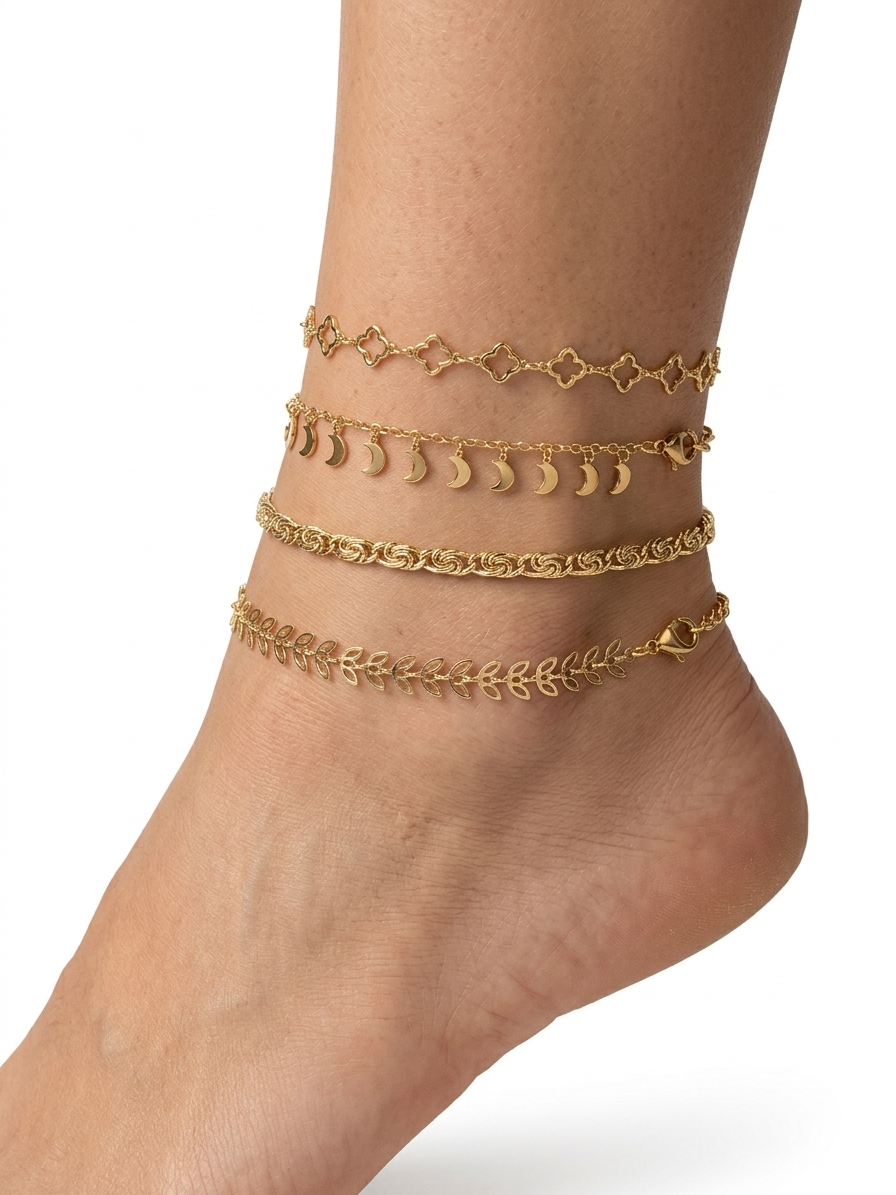 Bracelets de cheville tropicaux