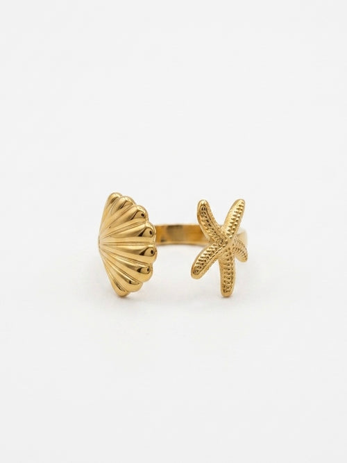Bague Coquillage & Étoile
