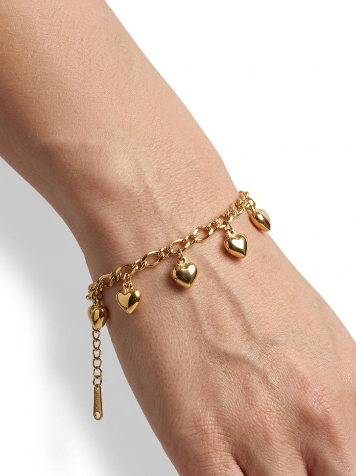 Bracelet Breloques Cœurs