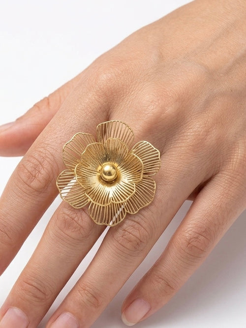 Bague Fleur Ajourée
