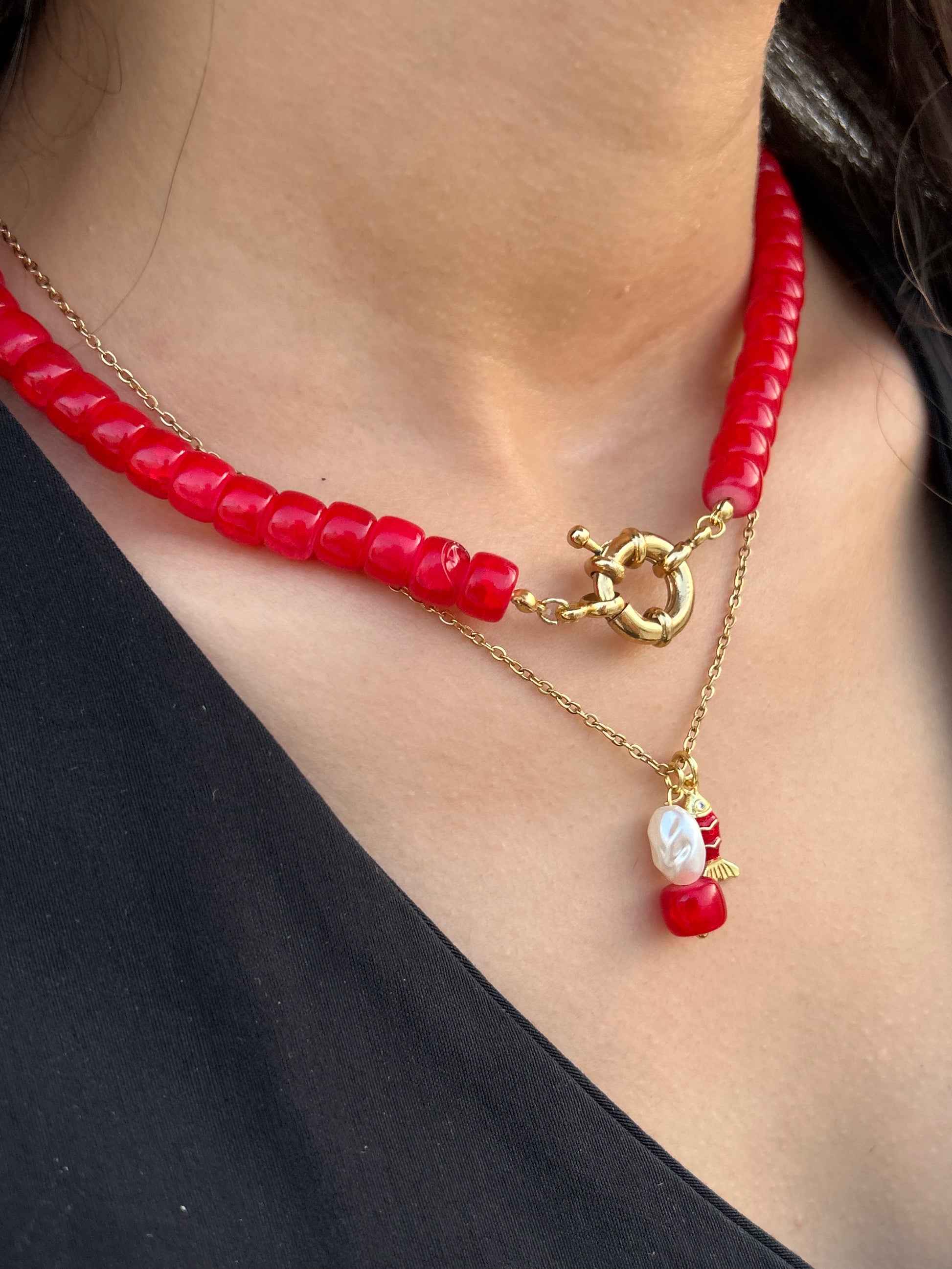 Set pearl&coral