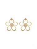Boucles d'Oreilles Fleur & Perles