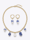 Parure Azur : Collier & Boucles d'Oreilles