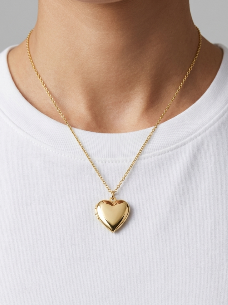 Collier Cœur Classique Photo Secret