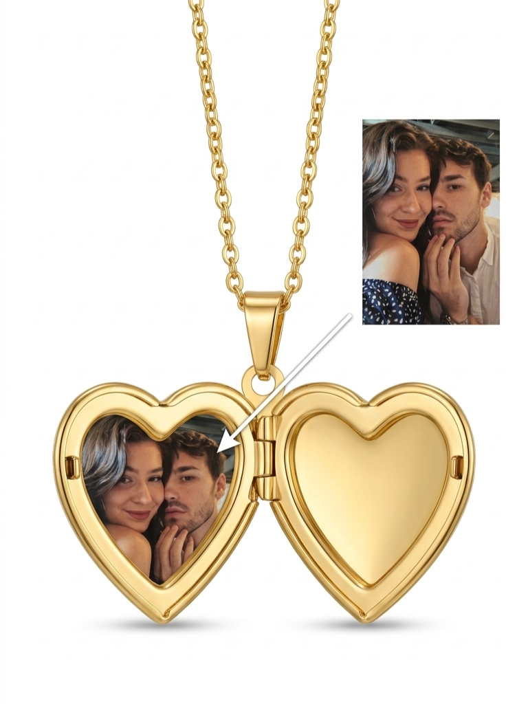 Collier Cœur Classique Photo Secret