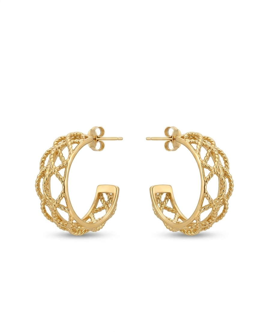 Boucles d'oreilles Tressées