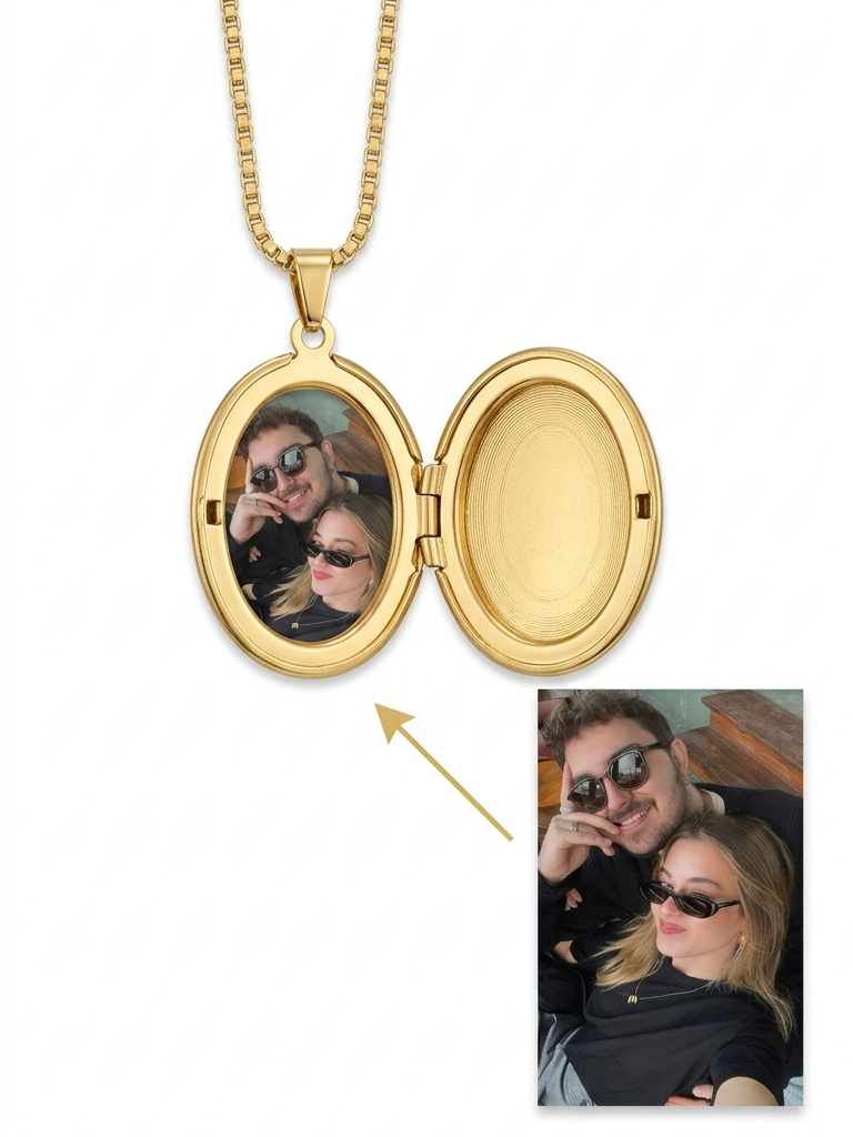 Collier Ovale Fleur Royale