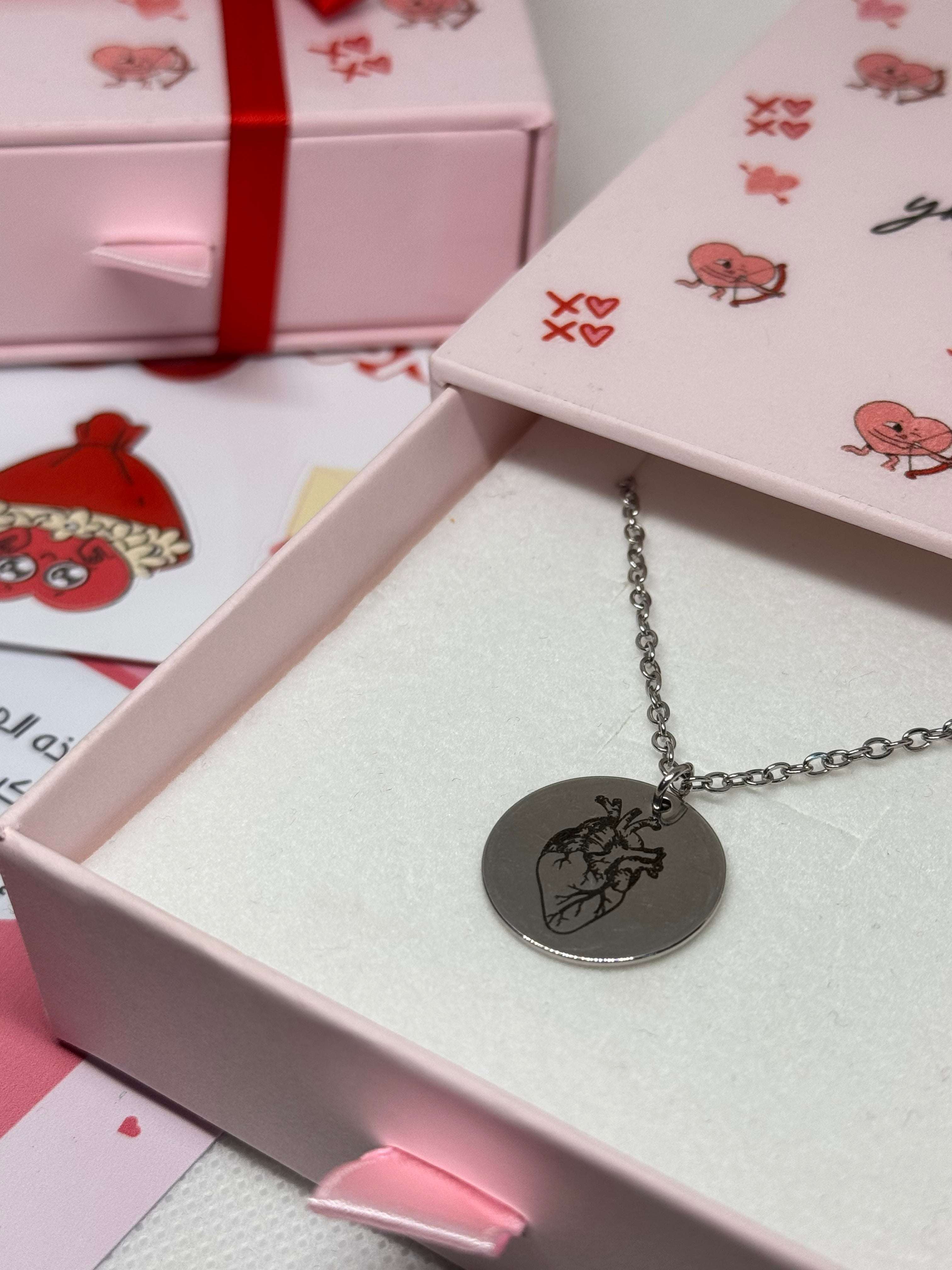 Collier Cœur Gravé