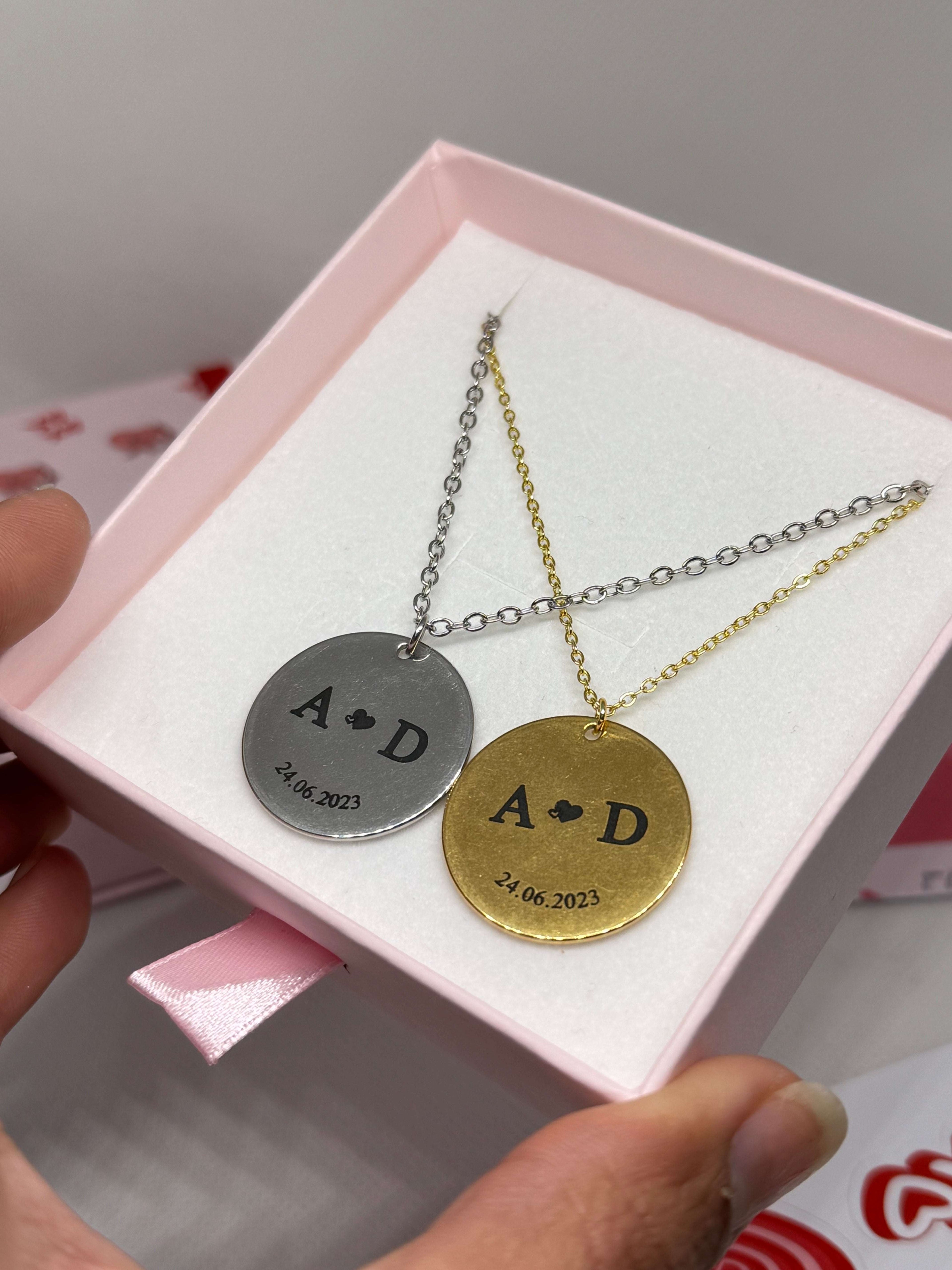 Collier Personnalisé Initiales & Date