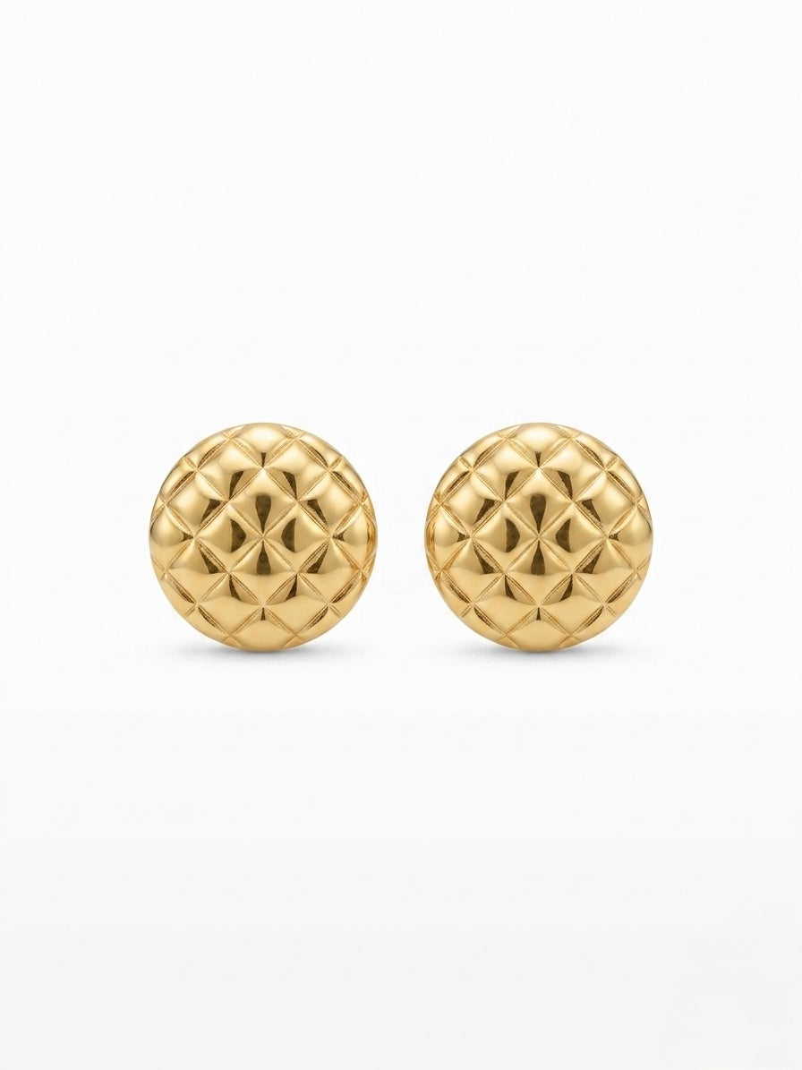 Boucles d'Oreilles Puces Matelassées
