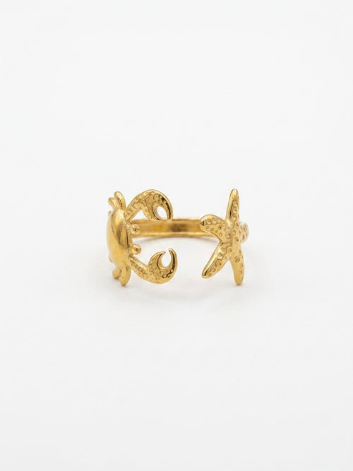 Bague Crabe & Étoile de Mer
