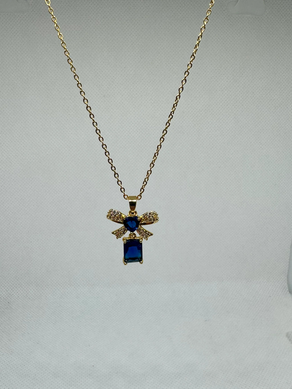 Collier Nœud Bleu Éclat - Ym Jewels