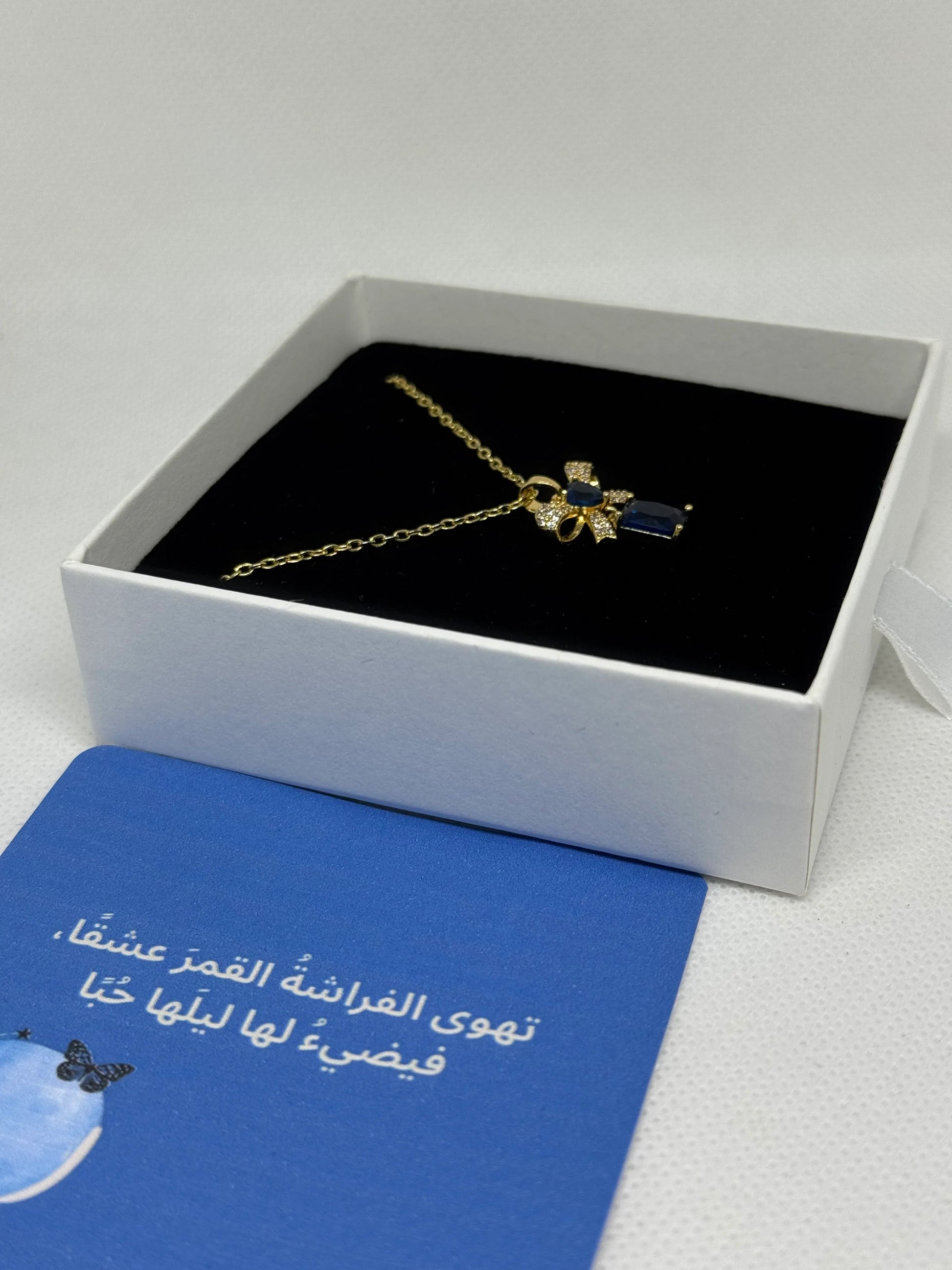 Collier Nœud Bleu Éclat - Ym Jewels