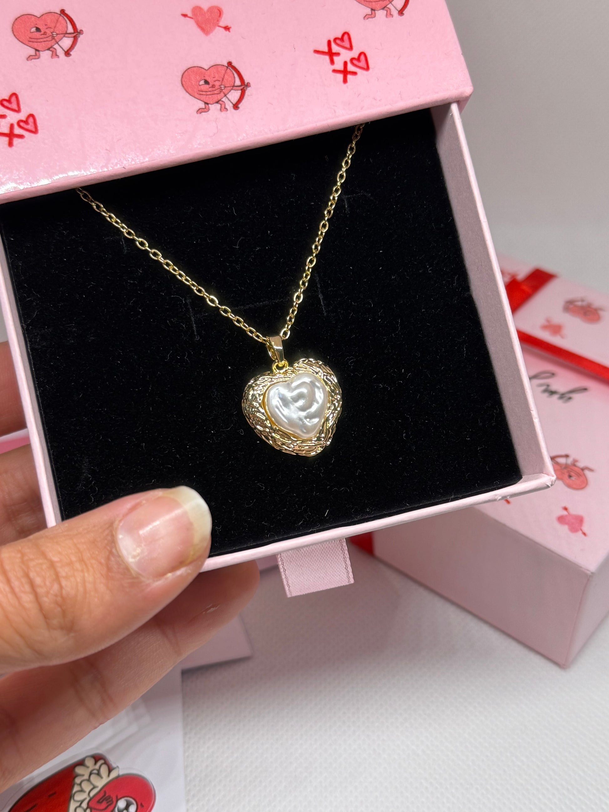 Collier Cœur Nacré