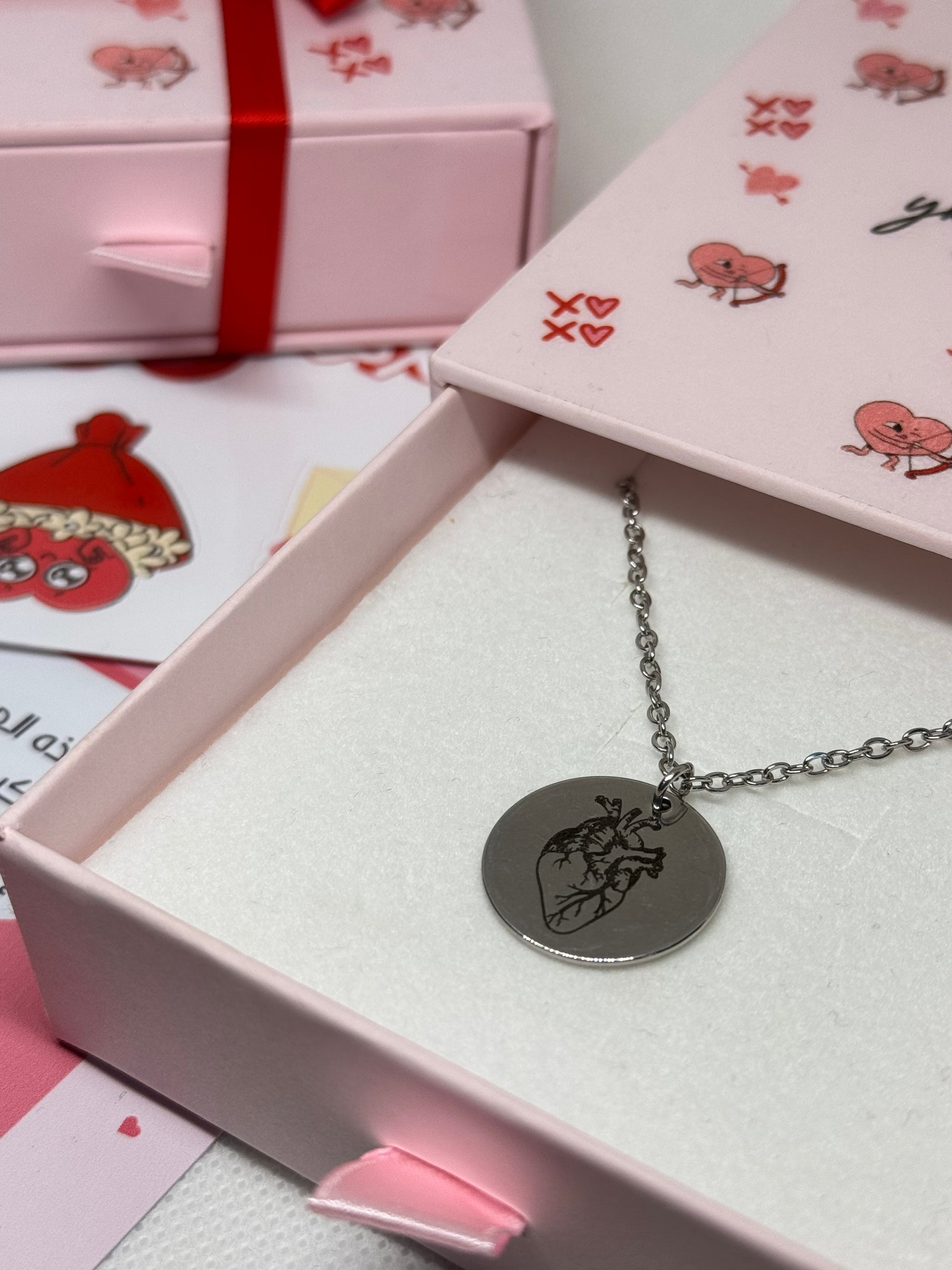 Collier Cœur Gravé