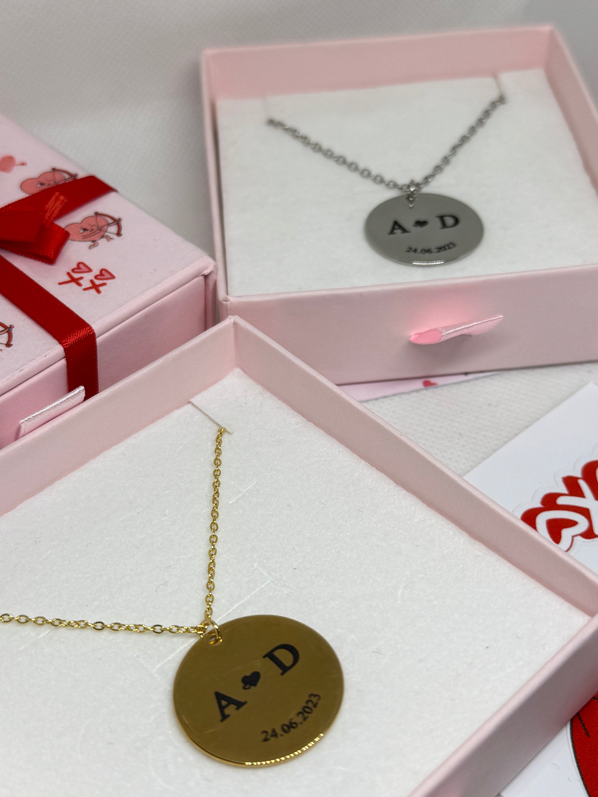 Collier Personnalisé Initiales & Date