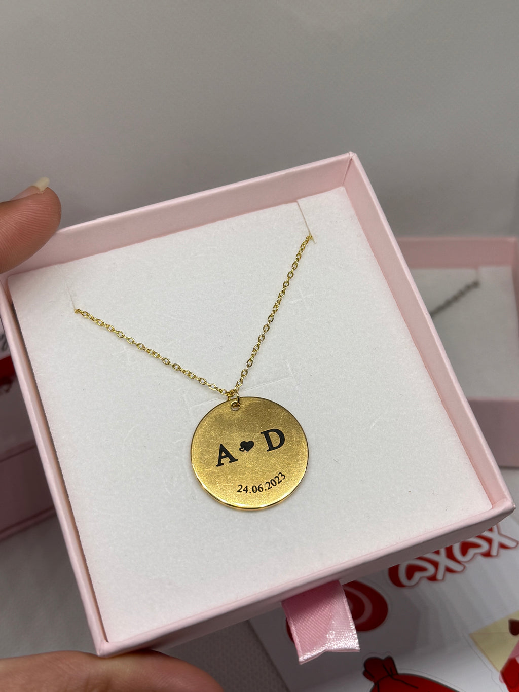 Collier Personnalisé Initiales & Date