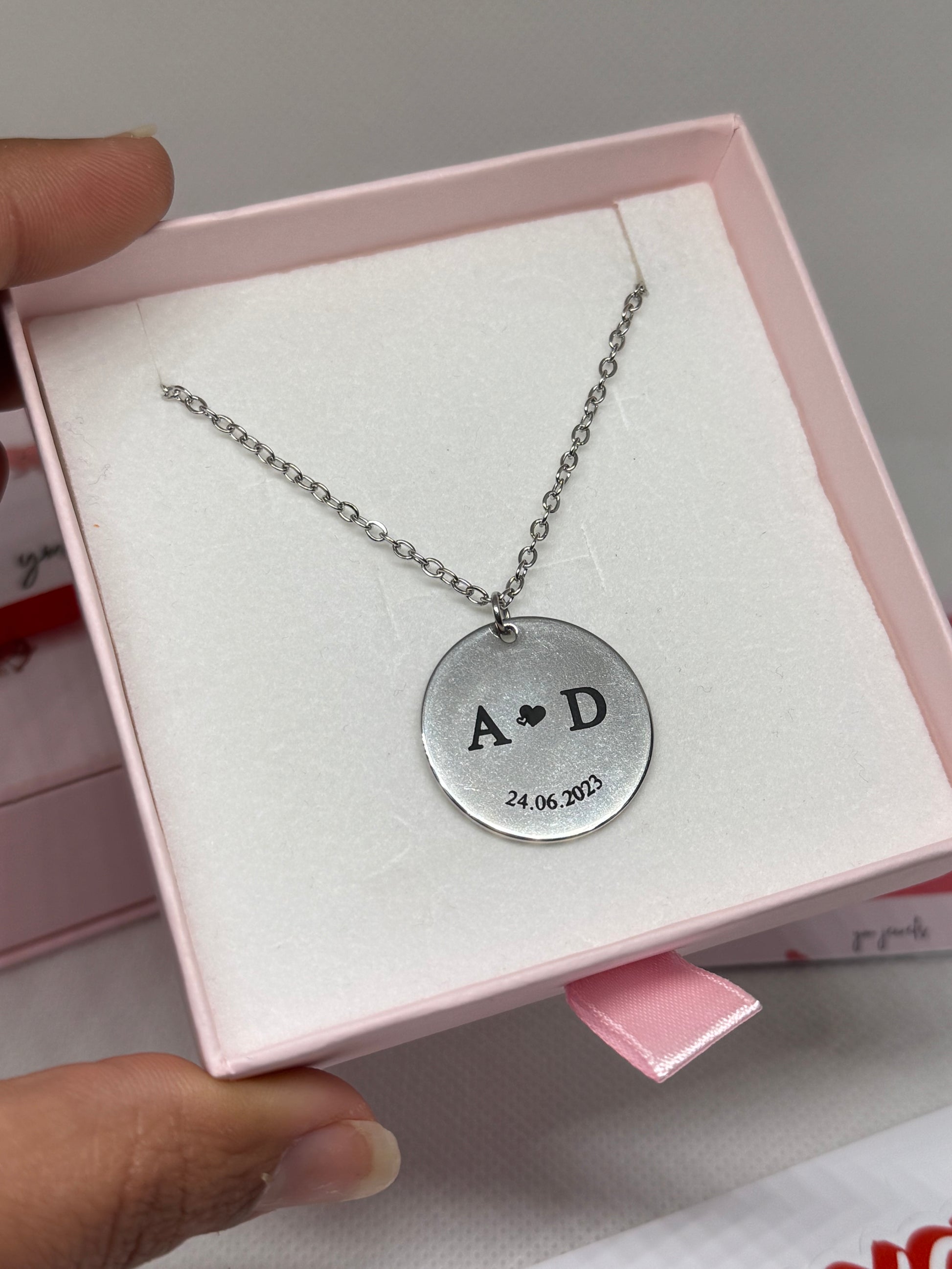 Collier Personnalisé Initiales & Date