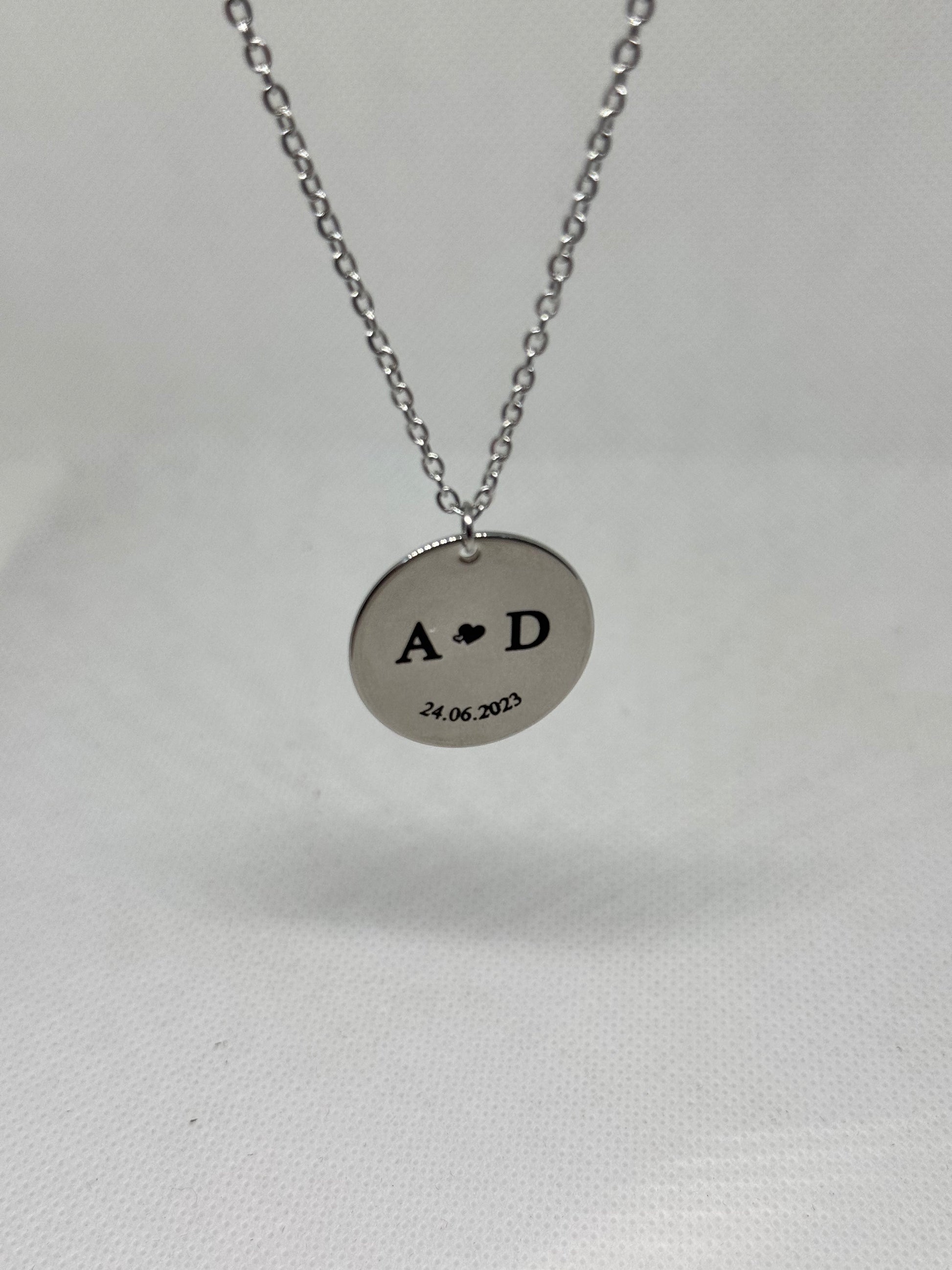 Collier Personnalisé Initiales & Date
