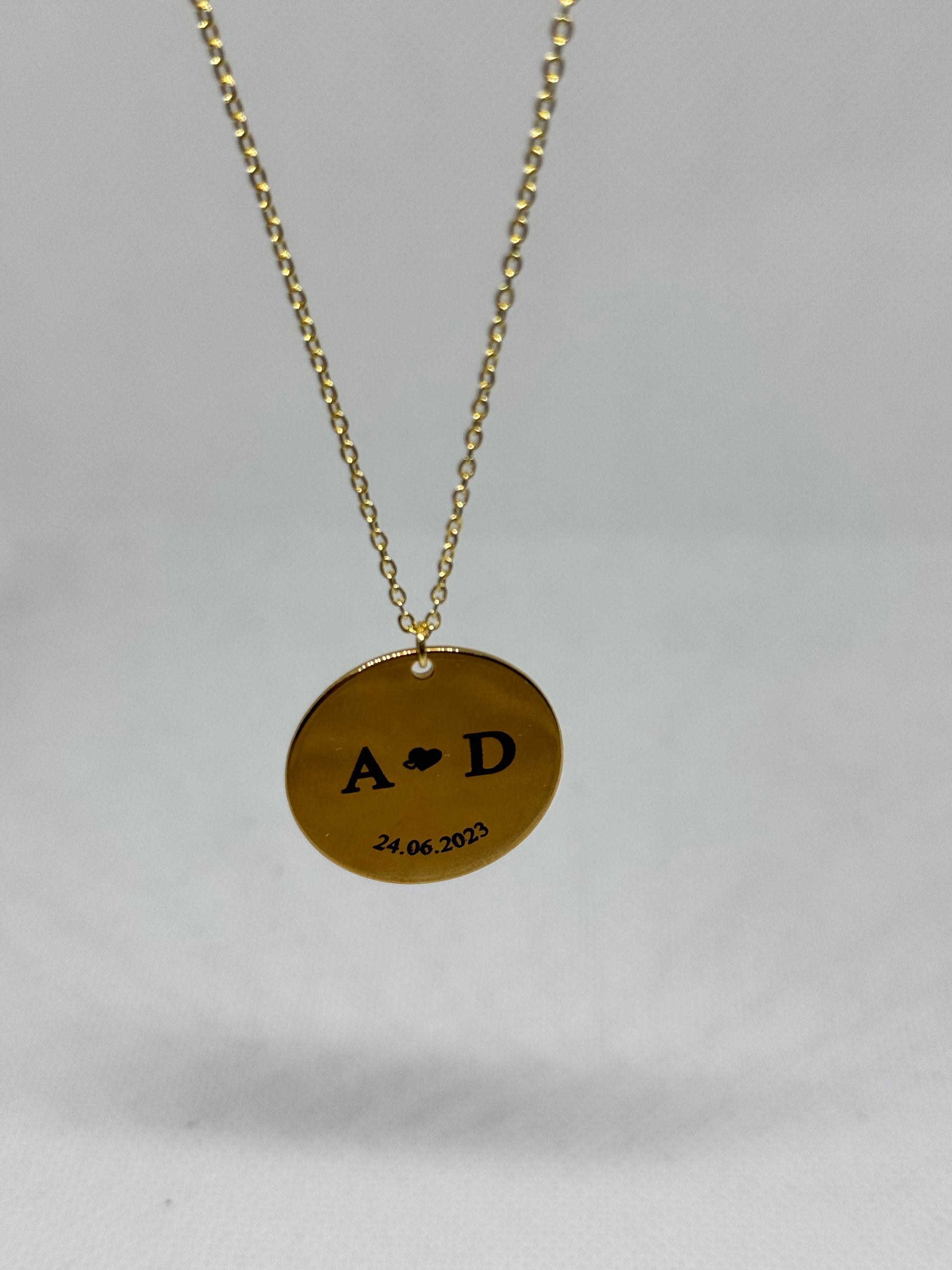 Collier Personnalisé Initiales & Date