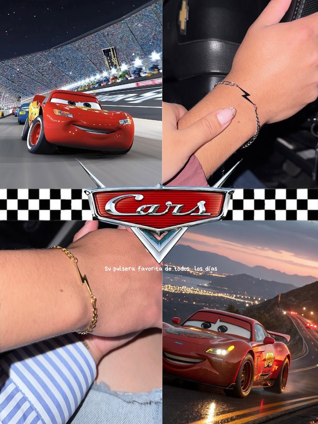 Deux Bracelets Lightning Cars Argent 925