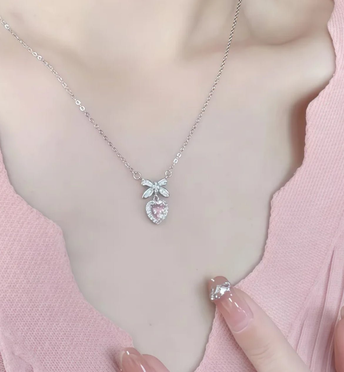Collier papillon & coeur 2 - Ym Jewels