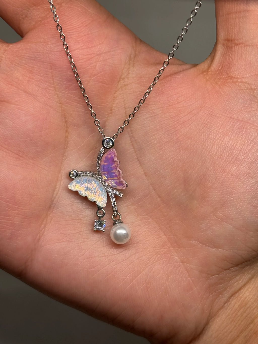 Collier Papillon & Perle - Ym Jewels