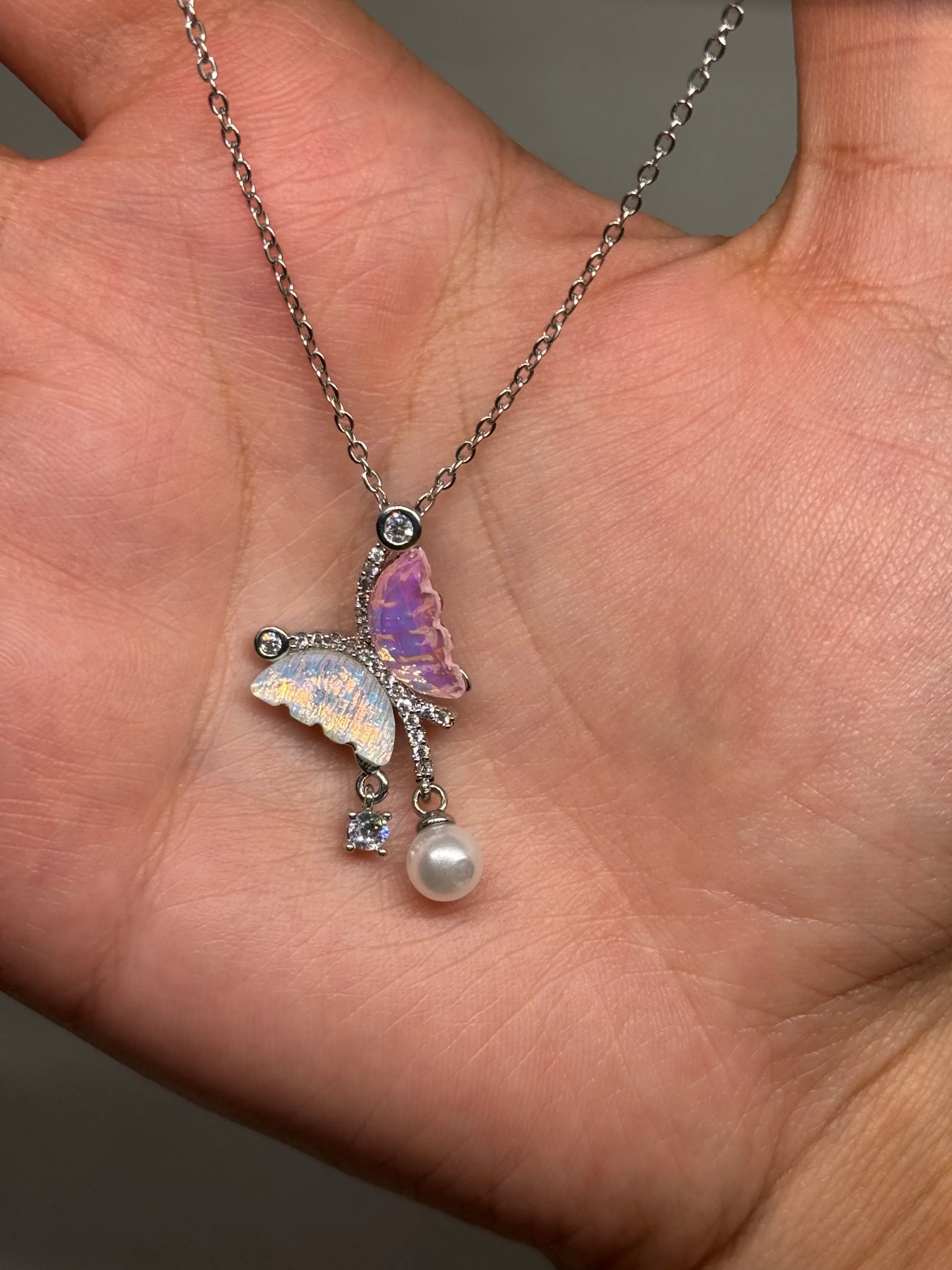 Collier Papillon & Perle - Ym Jewels